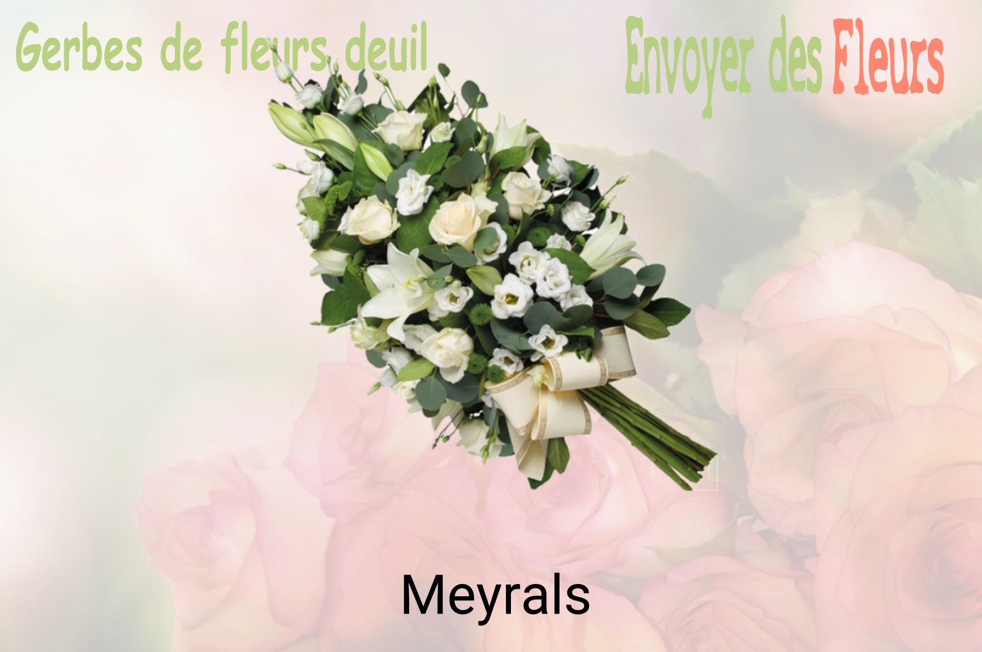 Gerbe de fleurs de deuil livrée à Meyrals